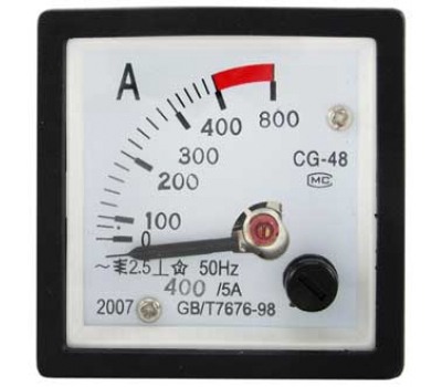 Щитовой прибор: Амперметр 400/5А 50гц  (48х48)