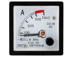 Щитовой прибор: Амперметр 500/5А 50гц  (48х48)                    