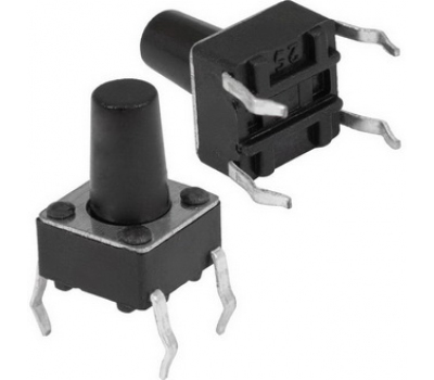 Кнопка тактовая: KAN0611-0901B 6x6x12 Кнопка тактовая: KAN0611-0901B 6x6x12