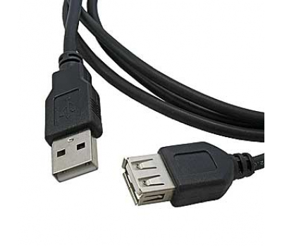 Компьютерный шнур: USB-A F  USB-A M 3m black
